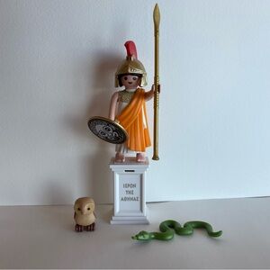 Playmobil ATHENA Greek Warrior Goddess Set # 9150 Owl Snake Armor